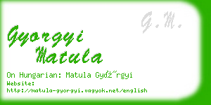 gyorgyi matula business card